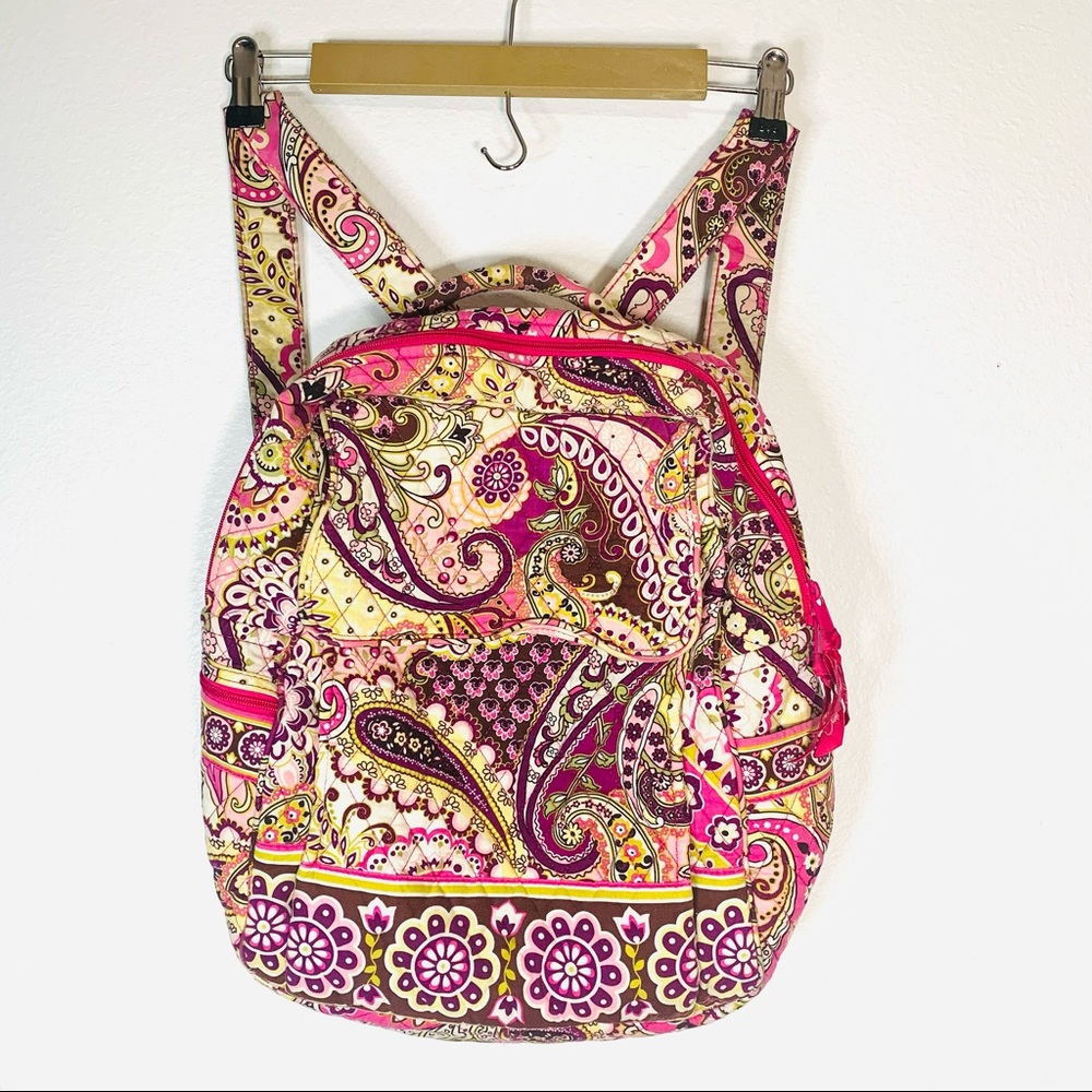 RETIRED! Vera Bradley Very Berry Paisley Backpack - Picture 3 of 16